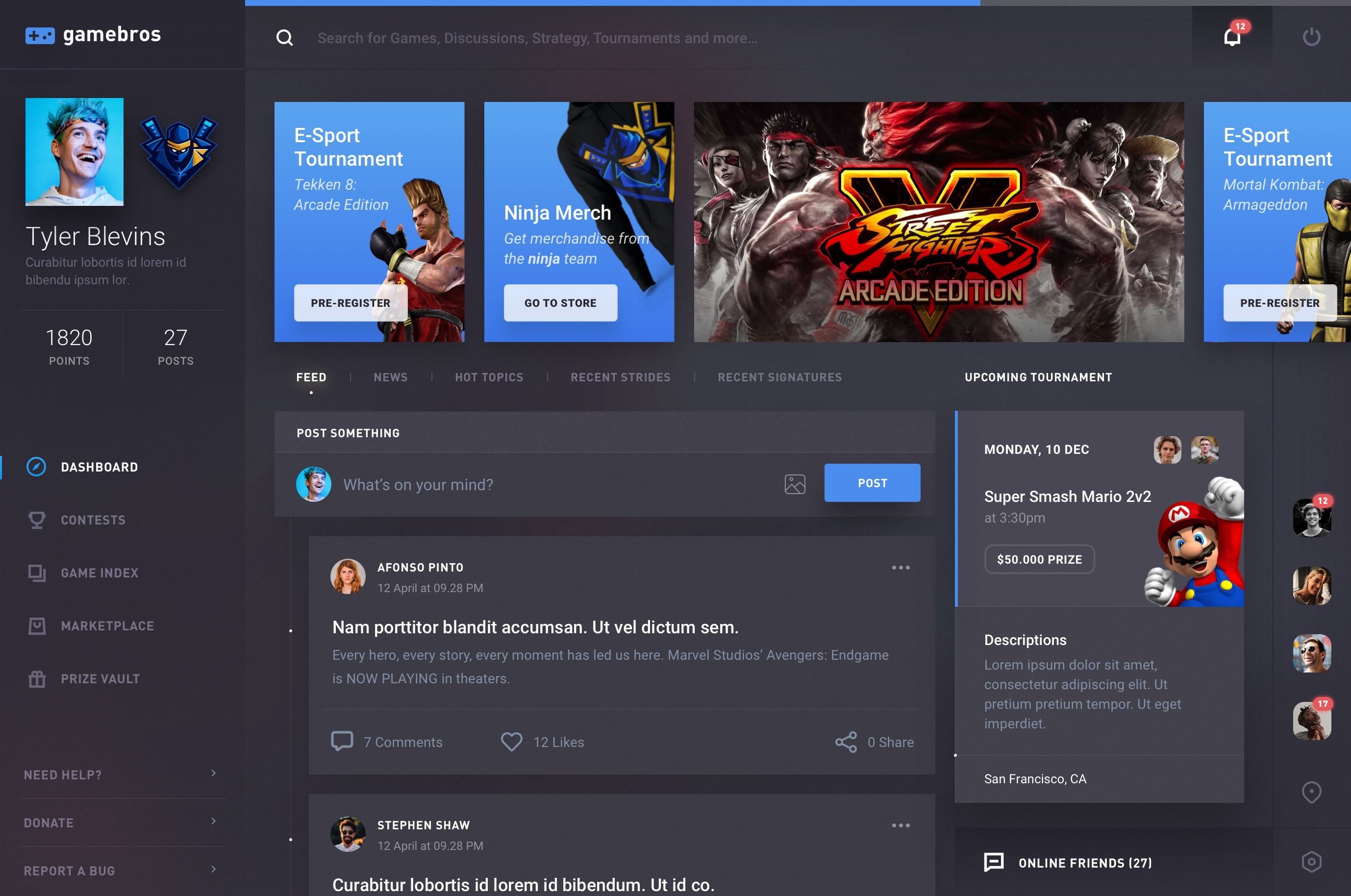Gaming Community Website