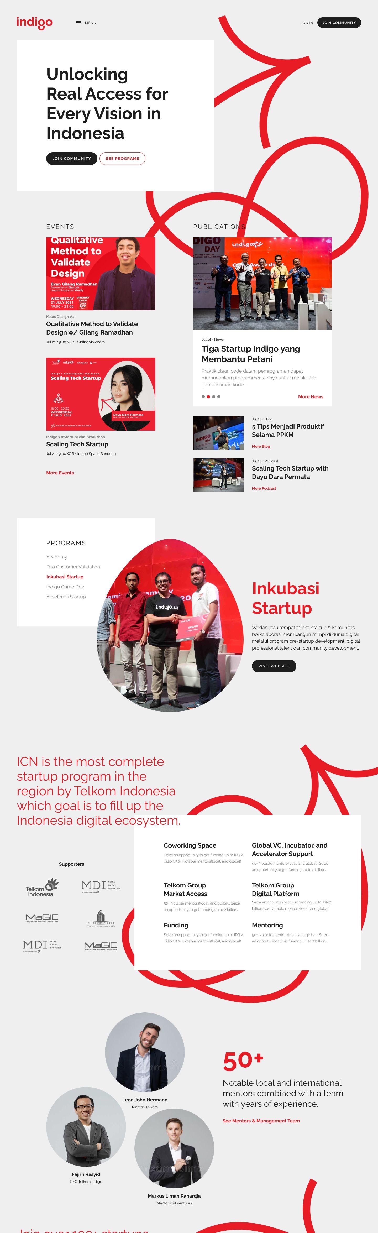 Indigo Landing Website